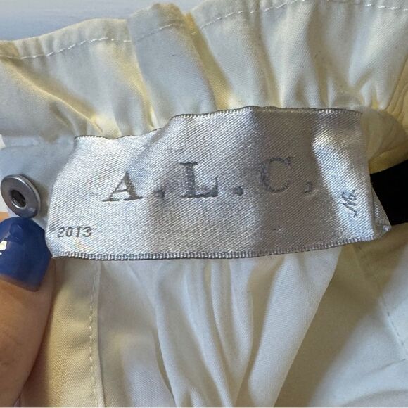 A.L.C. Sleeveless Cotton Ruffle Pullover Blouse White Women’s  Size Medium - Picture 6 of 7